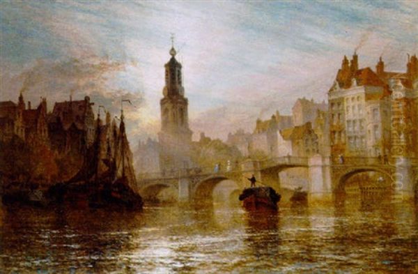 Amsterdam Oil Painting by Henry Dawson