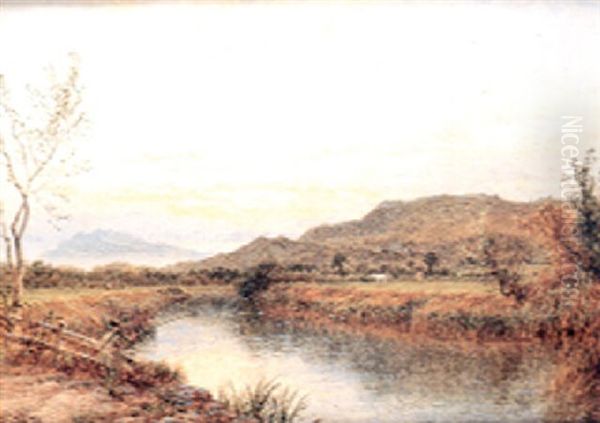 On The Conway Oil Painting by Henry Dawson