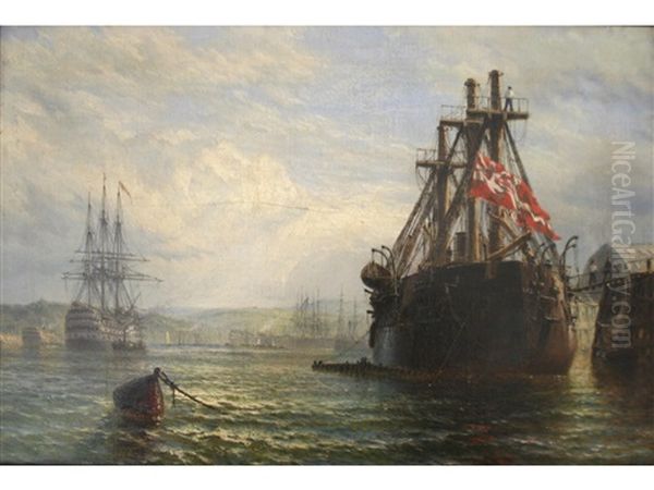 Refitting At Devonport Oil Painting by Henry Thomas Dawson