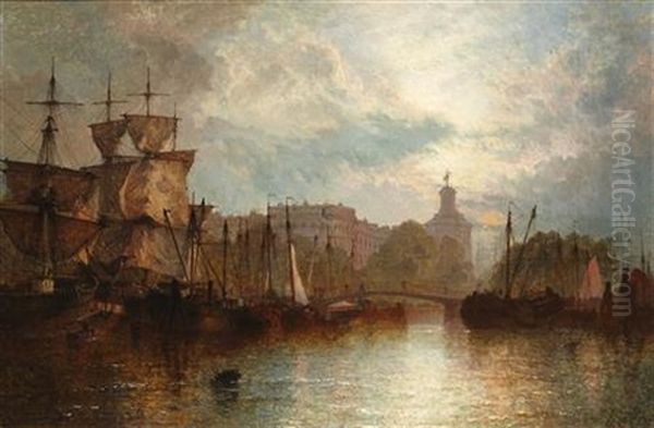 Rotterdam Oil Painting by Henry Thomas Dawson