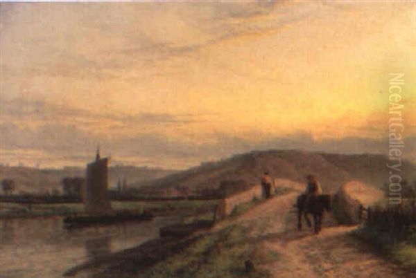 Colwich Hill Oil Painting by Henry Thomas Dawson