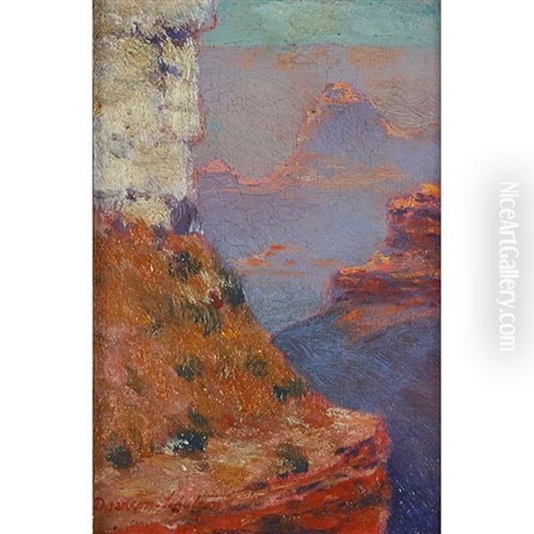 Canyon Scene Oil Painting by Dawson Dawson-Watson