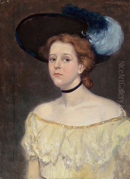 Portrait Of A Lady Oil Painting by Dawson Dawson-Watson