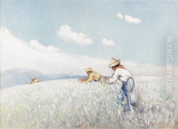 The Cotton Pickers Oil Painting by Dawson Dawson-Watson