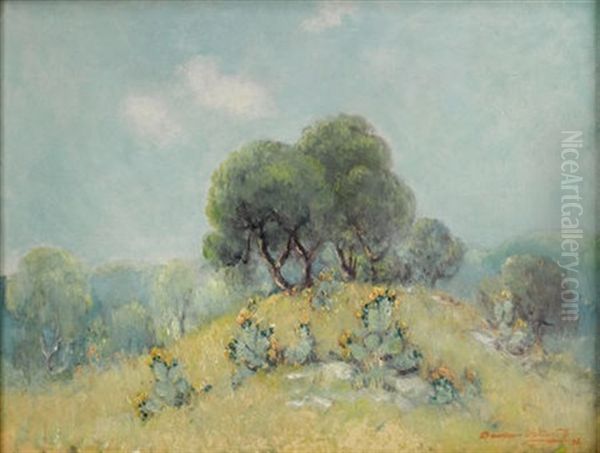 Hillside With Cactus Oil Painting by Dawson Dawson-Watson