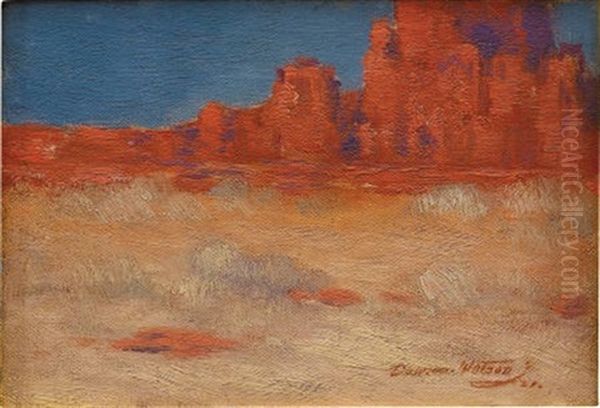 Cathedral Rock, Gallup, Nm Oil Painting by Dawson Dawson-Watson