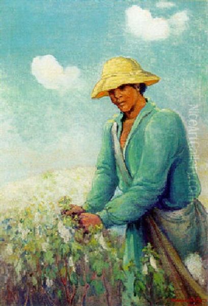 Cotton Pickers Oil Painting by Dawson Dawson-Watson