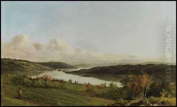 Lake Scenery, Dartmouth, Nova Scotia, Canada Oil Painting by Forshaw Day