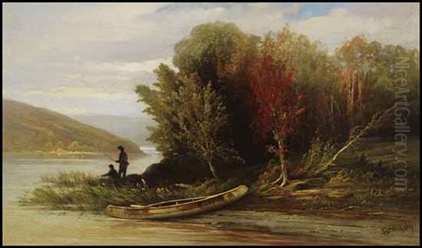 Micmacs Fishing And Birch Canoe by Forshaw Day