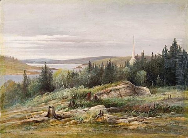 St. Andrews Church On The Bay Of Fundy Oil Painting by Forshaw Day