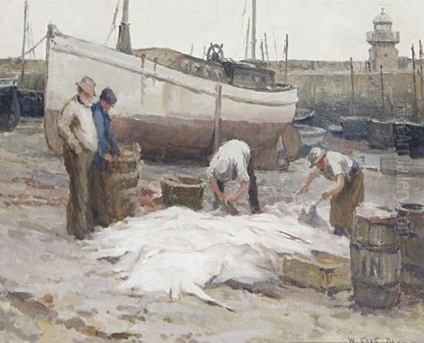 Rae Fish - St. Ives Oil Painting by William Cave Day