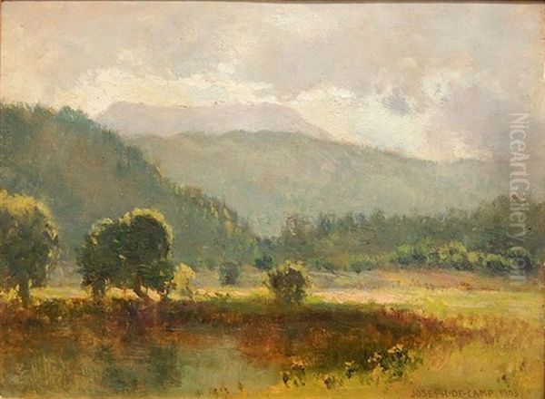 Landscape With Mountains In The Distance Oil Painting by Joseph De Camp