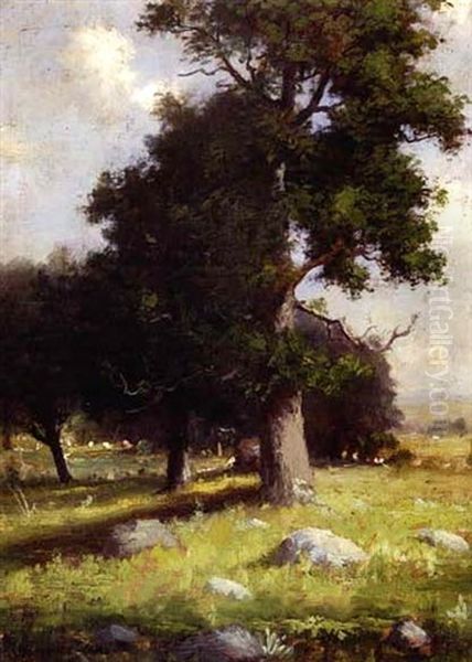 Old Tree, Summer Oil Painting by Joseph De Camp