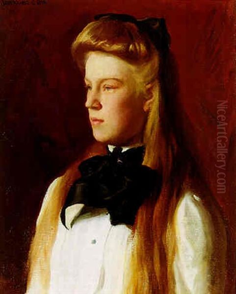 Miss Alice Boit Oil Painting by Joseph De Camp