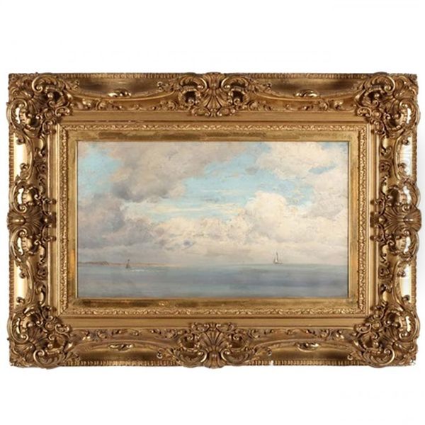 Mauritz Frederik Hendrick De Haas (ny/holland, 1832-1895), Seascape With Sailboat Oil Painting by Mauritas Frederik H. De Haas