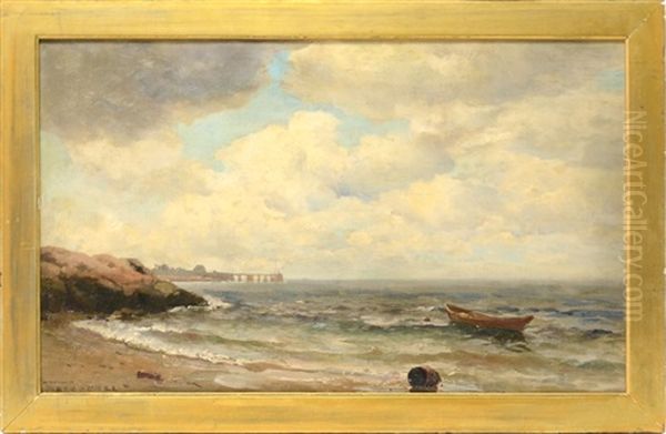 Dorey By The Beach Oil Painting by Mauritas Frederik H. De Haas