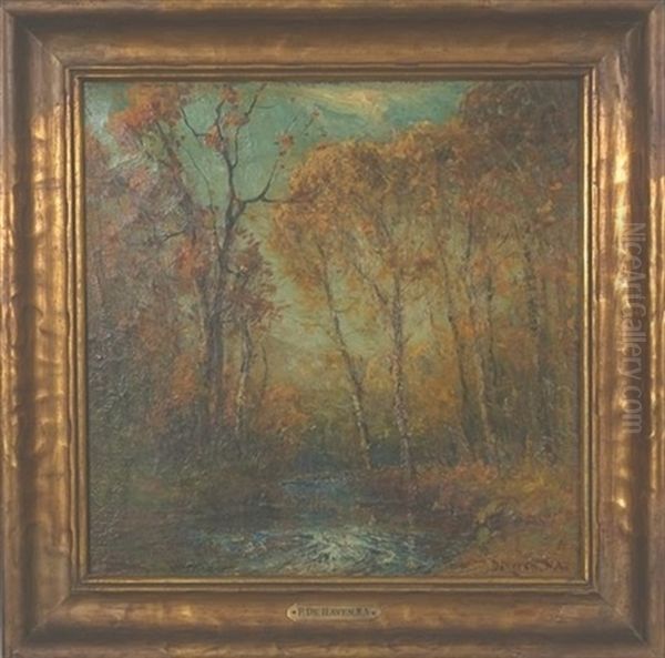 Trout Stream - Berkshires Oil Painting by Franklin B. De Haven