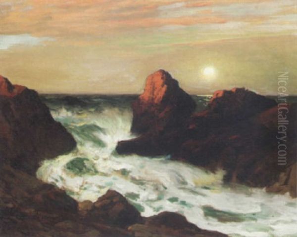 The Rocky Coast Oil Painting by Franklin B. De Haven