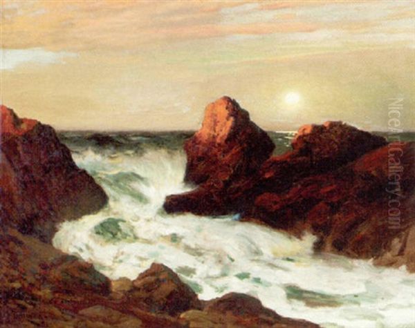 The Rocky Coast Oil Painting by Franklin B. De Haven