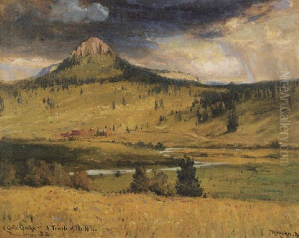 South Castle Creek, A Temple Of The Hills, Black Hills, South Dakota Oil Painting by Franklin B. De Haven