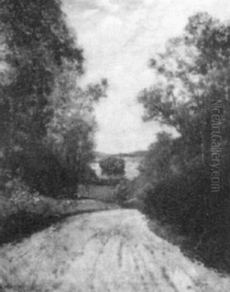 Road Toward The Water Oil Painting by Franklin B. De Haven