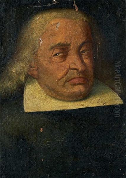 Autorretrato De Gaspar De La Huerta Oil Painting by Gaspar de la Huerta