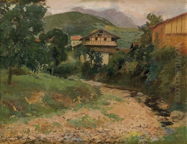 Paisaje De Oquendo Oil Painting by Rafael de la Torre