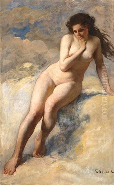 Female Nude Oil Painting by Lajos Deak Ebner