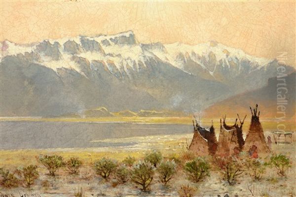 Sink Of The Humboldt, Nv Oil Painting by Edwin Deakin