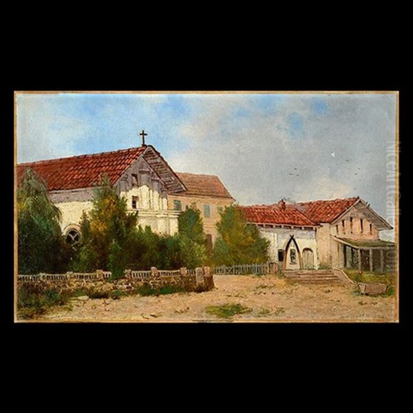 The Old Mission, San Francisco (study) Oil Painting by Edwin Deakin