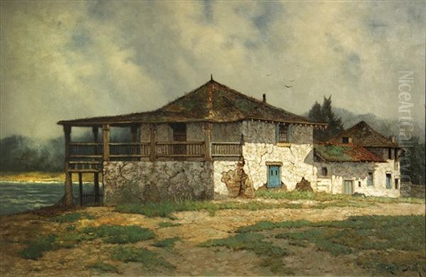 An Old Landmark, Monterey Oil Painting by Edwin Deakin