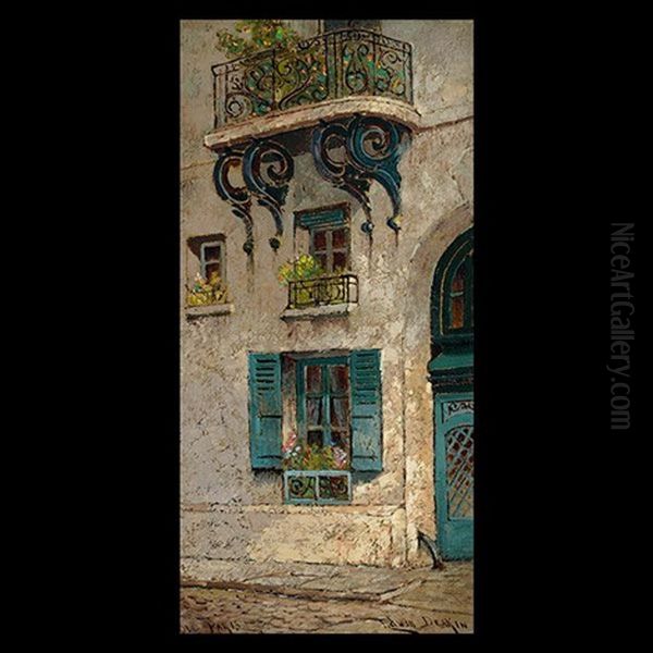 Old Paris Oil Painting by Edwin Deakin