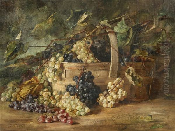 The Grape Basket Oil Painting by Edwin Deakin