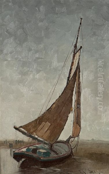 Ready To Push Off, San Francisco Bay Oil Painting by Edwin Deakin