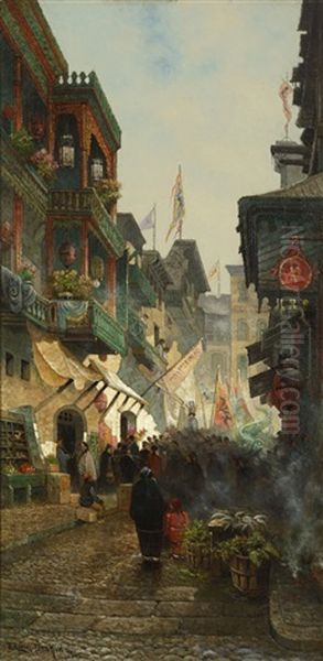 A Bit Of Old China, San Francisco Oil Painting by Edwin Deakin