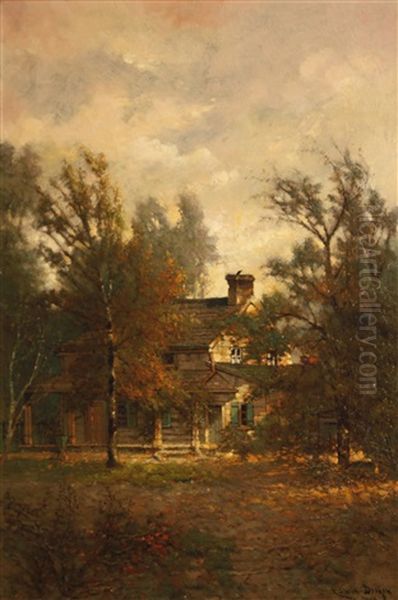 Poe's Cottage, Fordham, New York Oil Painting by Edwin Deakin