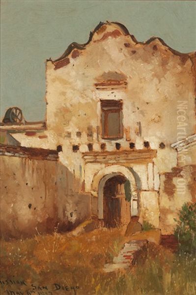 Mission San Diego Oil Painting by Edwin Deakin