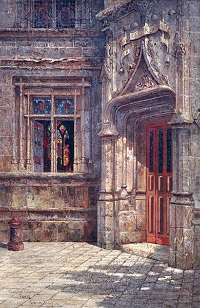 Castle Cluny, Paris Oil Painting by Edwin Deakin