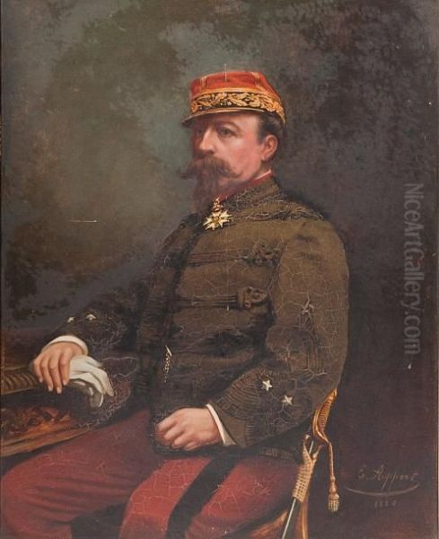 Portrait Du General De Brigade Oil Painting by E. Appert