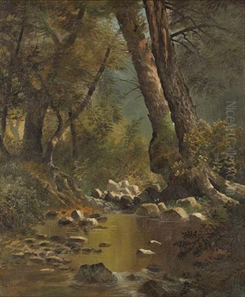 Berkeley Creek Oil Painting by Edwin Deakin