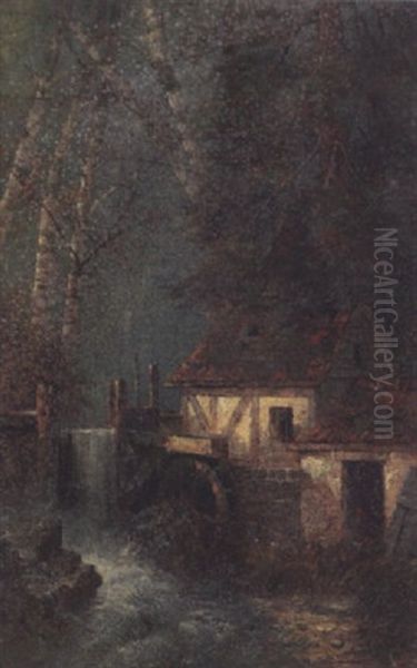 The Old Mill Oil Painting by Edwin Deakin