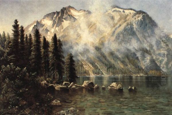 Mt. Tallac From Cascade Lake Oil Painting by Edwin Deakin