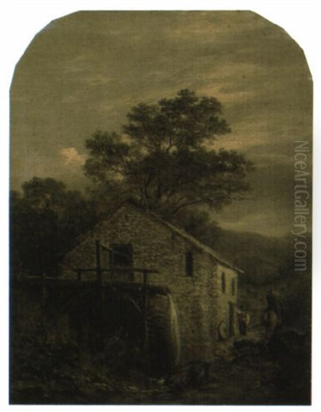 Watermill, Vale Pen Given, North Wales Oil Painting by Peter Deakin