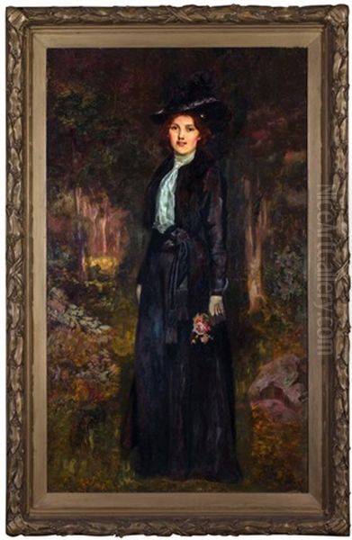 Portrait Of The Artists Wife 1901 by Thomas Dean