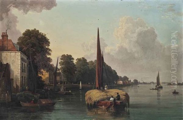 The Thames At Chelsea Oil Painting by Charles Deane