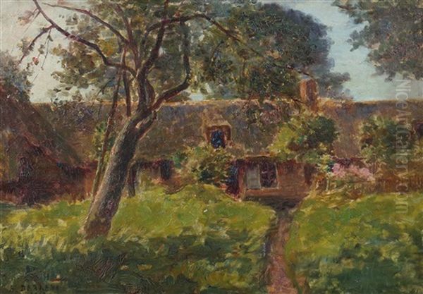 Haus In Der Normandie Oil Painting by Alphonse Debaene