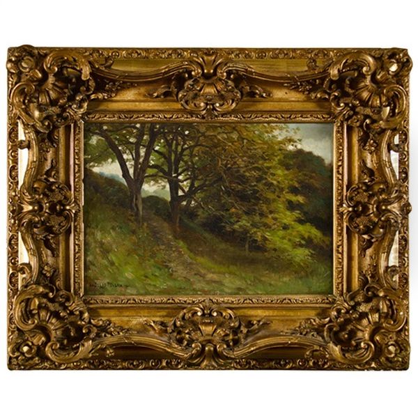 Landschaftspartie Mit Stattlichen Baumen Oil Painting by Edouard Bernard Debat-Ponsan