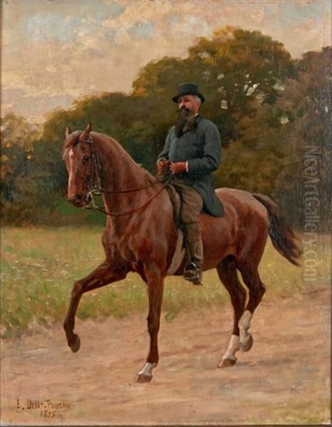 Cavalier Au Dressage Oil Painting by Edouard Bernard Debat-Ponsan