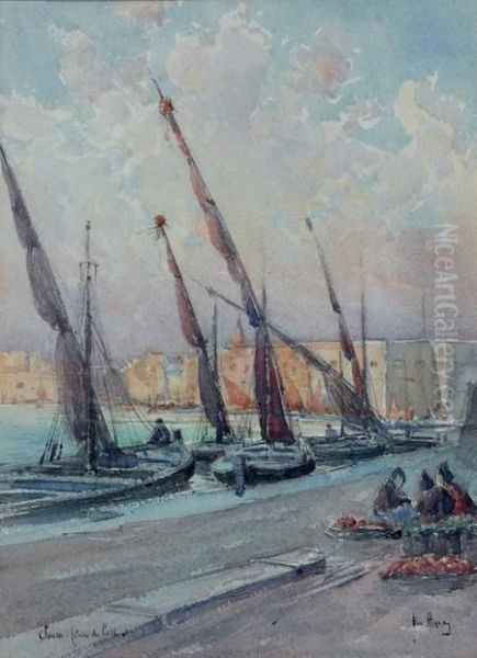 Vue Du Port De Sousse, Tunisie Oil Painting by Emile Appey