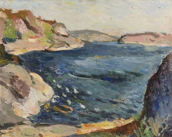 Kystlandskap, Solgangsbris Oil Painting by Per Deberitz